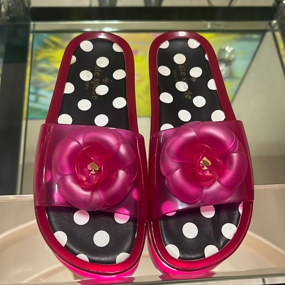 Kate Spade Splash Hot Pink Jelly Sandals - Picture 1 of 8